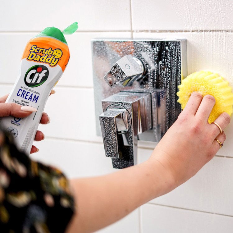 Cif cleaning shower wall